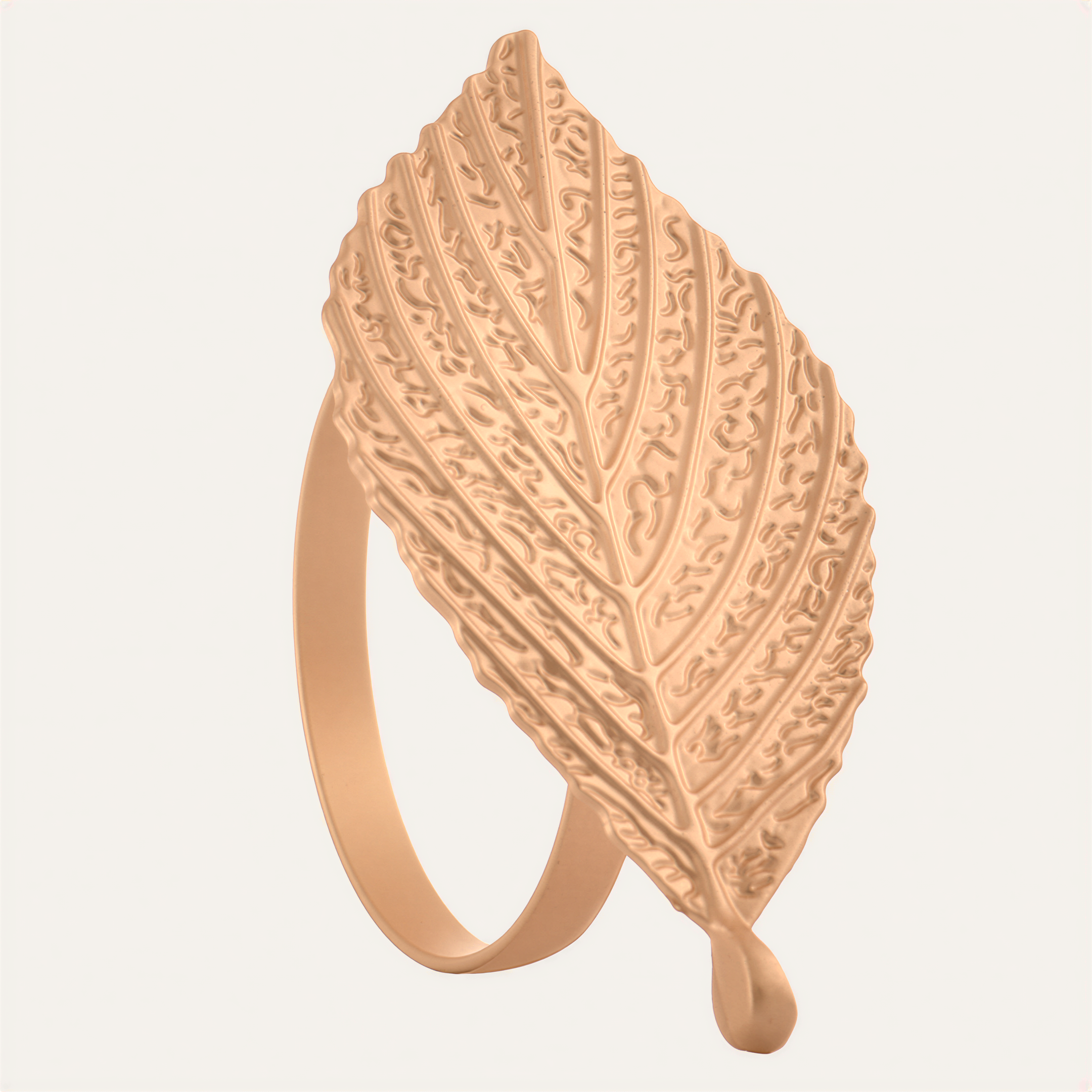 Gold Leaf Napkin Rings – Elegant Napkin Ring Set for Wedding Table Decor