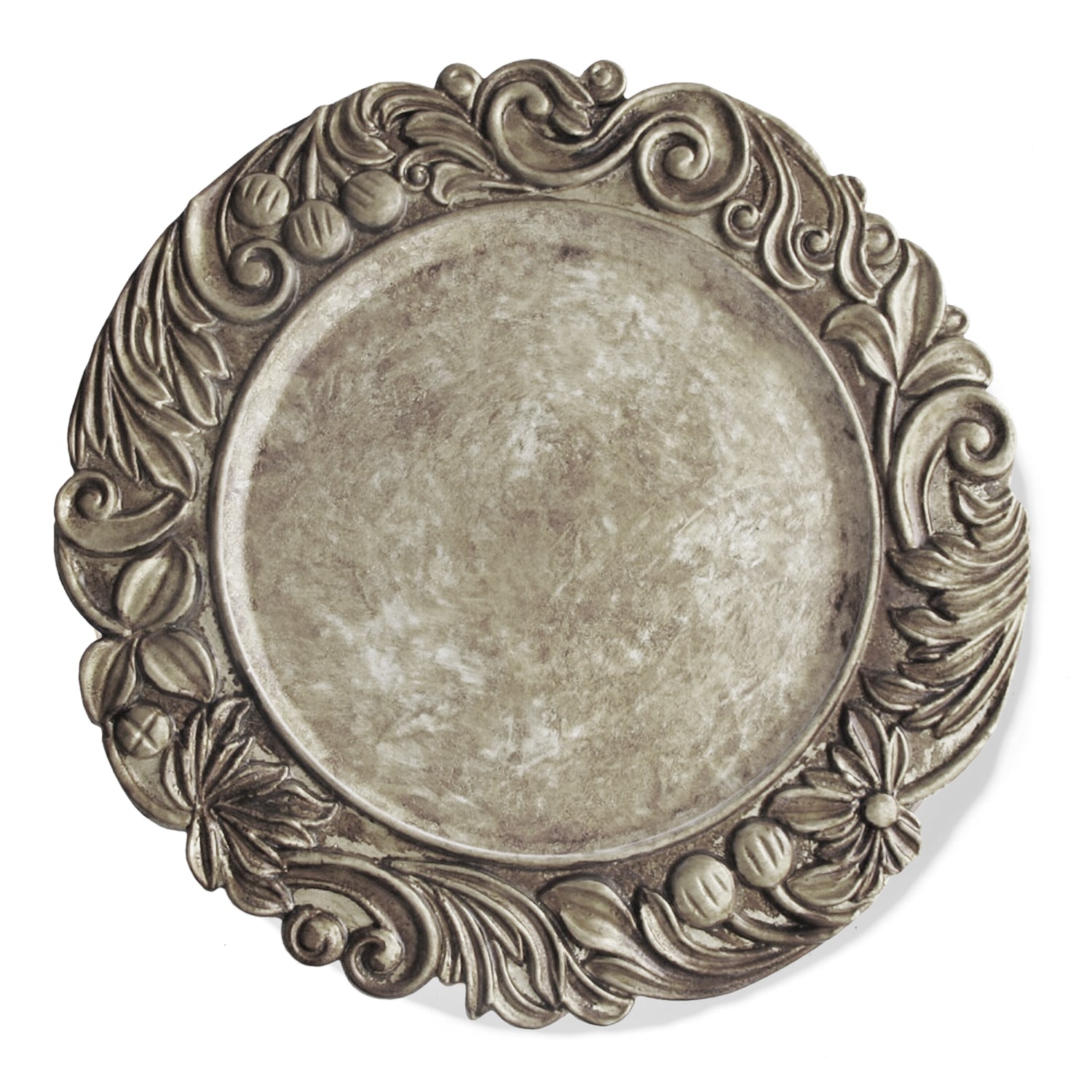 Cantera Silver Charger Plates Set Of 4 13" D