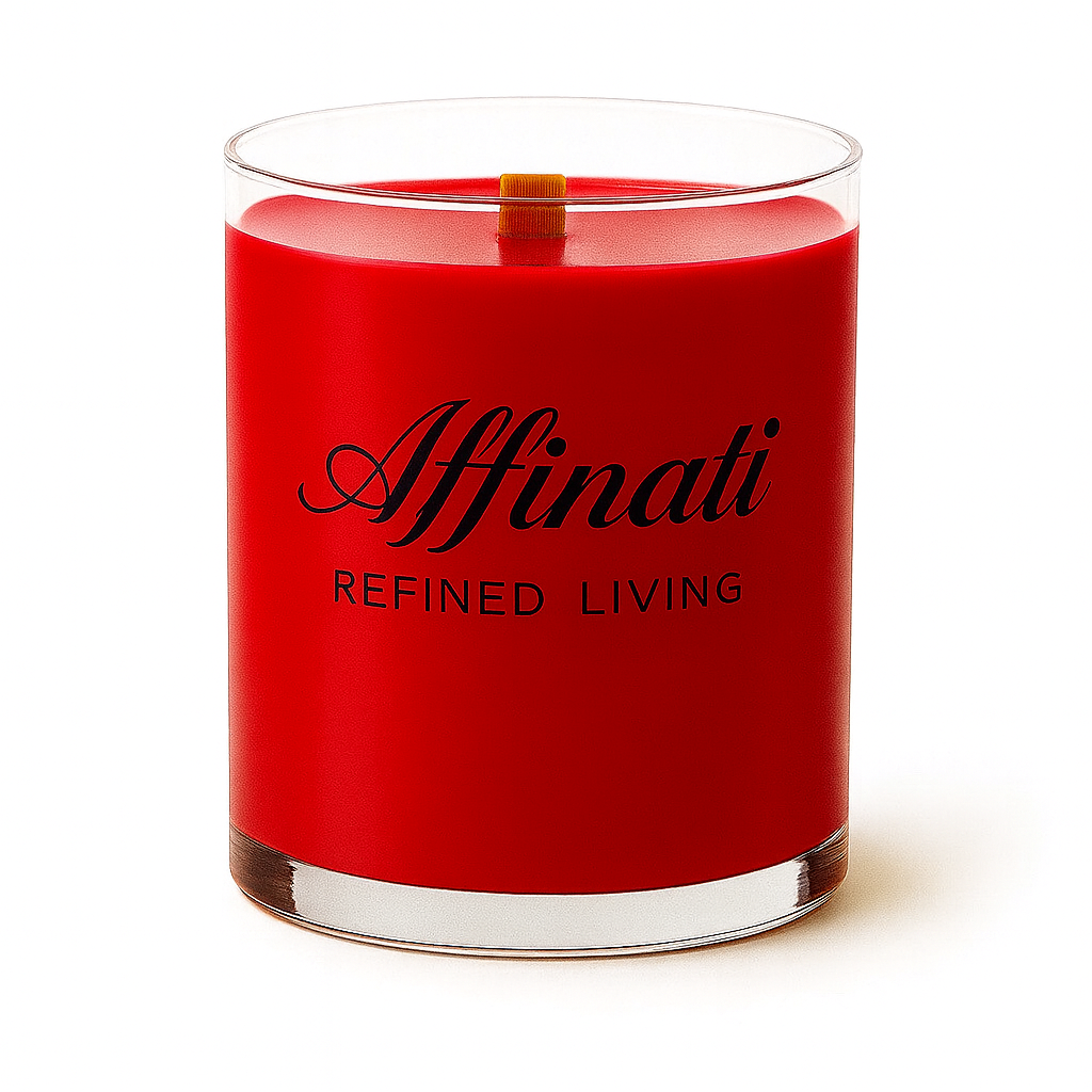 Rose Amour Wooden Wick Candle – Luxury 10 oz Soy Blend | Affinati