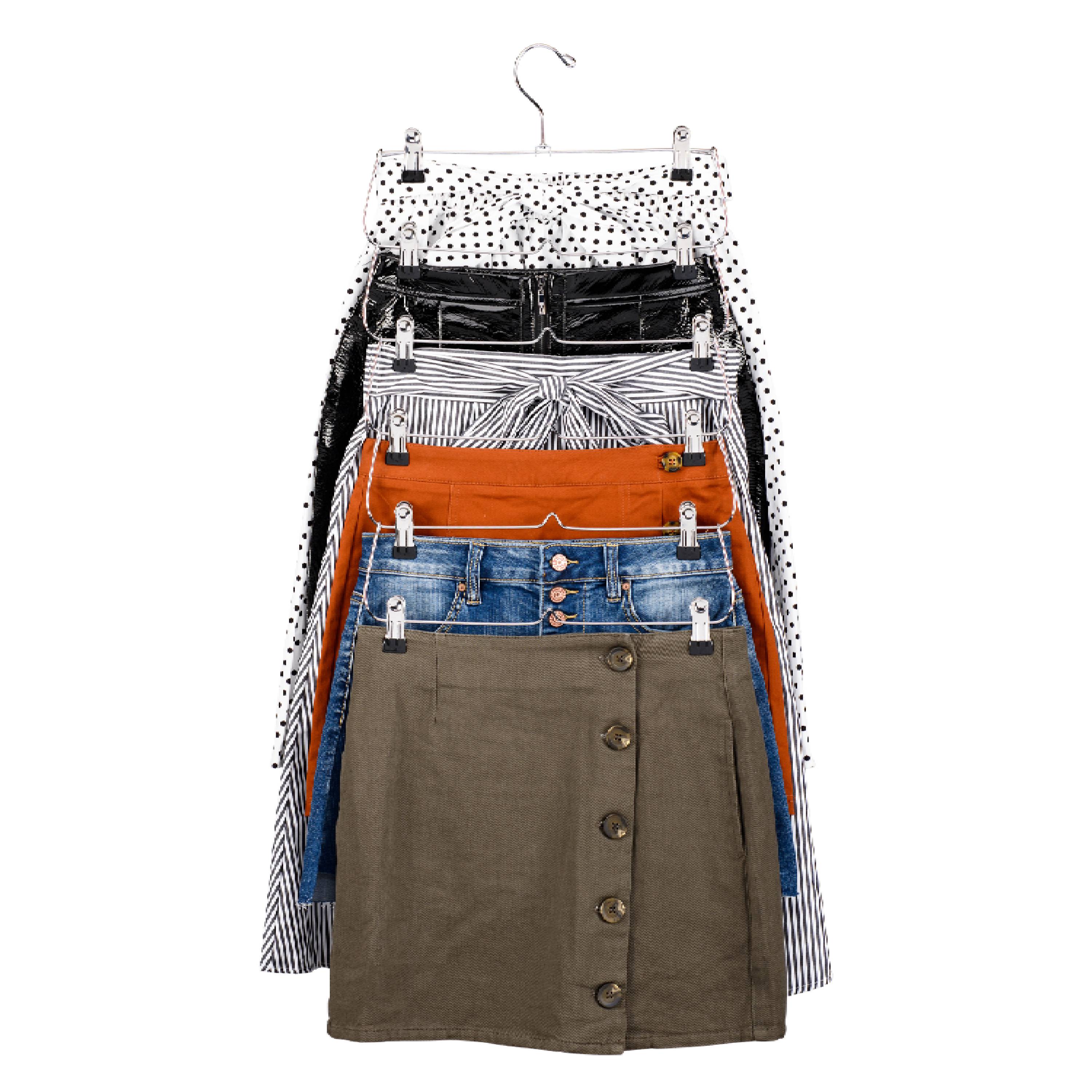 6-Tier Foldable Pants & Skirts Hanger Organizer