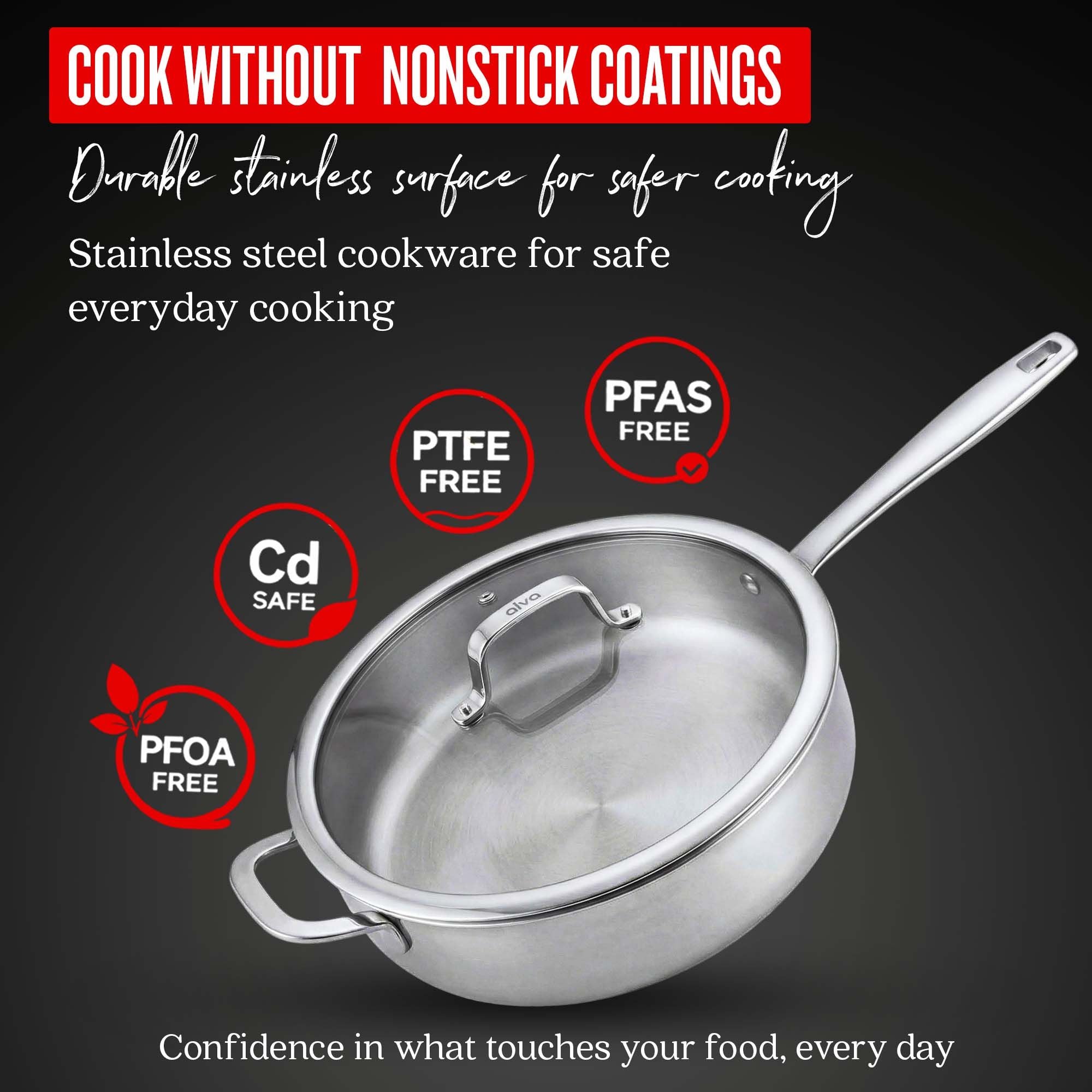 Sauté Pan with Lid, 4-Qt