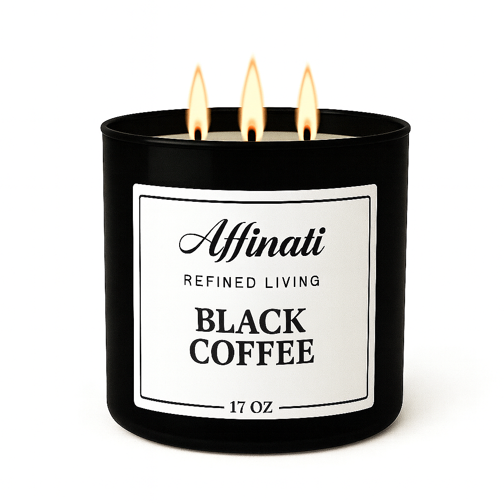 3-Wick Black Coffee Candle