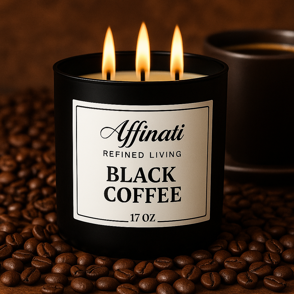 3-Wick Black Coffee Candle