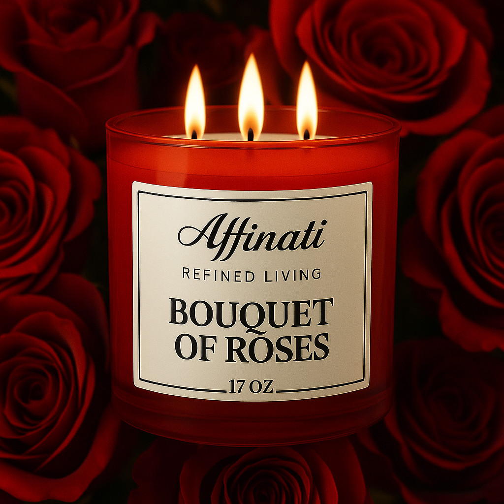 3-Wick Bouquet of Roses Candle
