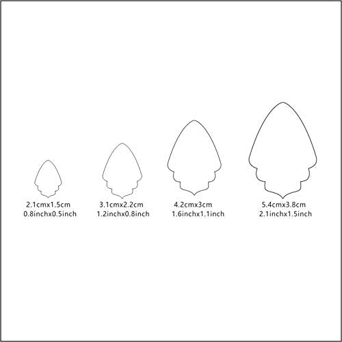 Chenrui Set Of 4 Frilled Drops Polymer Clay Shape Cutter, Cookie Cutter
