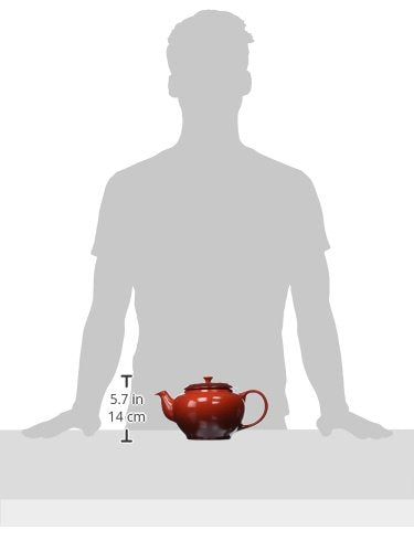 Le Creuset Stoneware Large Teapot With Stainless Steel Infuser, Cerise (Cherry Red)