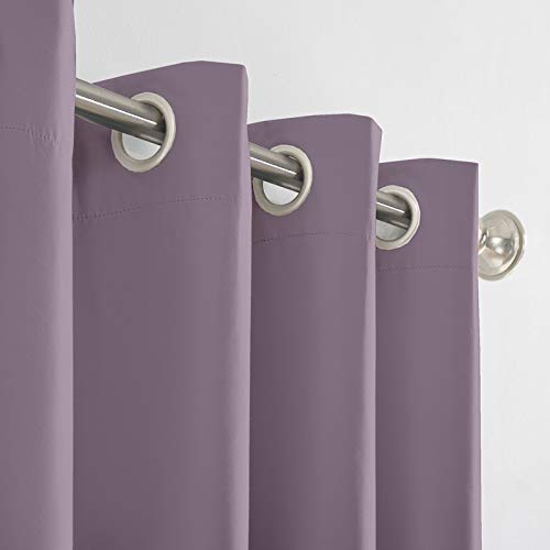 Bhoomi Impex Room Darkening Blackout Curtain Door-8 FEET, Thermal Insulated Eyelet Noise Reducing Blackout Curtains - Lavender S