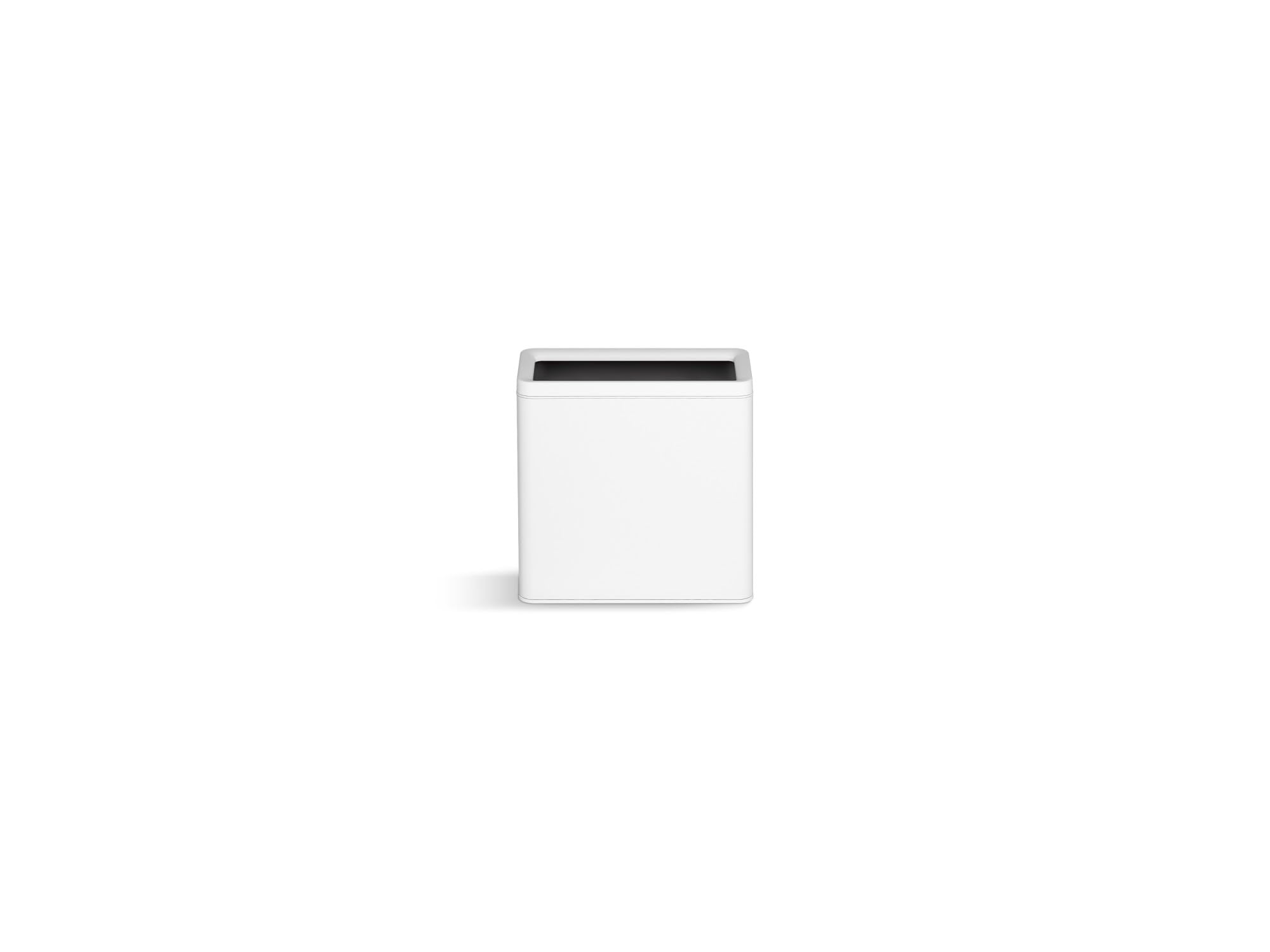 Kohler K-31313-Stw 12-Liter Open-Top Trash Can, White Stainless Steel