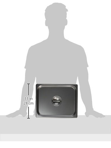 Winco Spsch 44198 Size Solid Cover,Stainless Steel,Medium