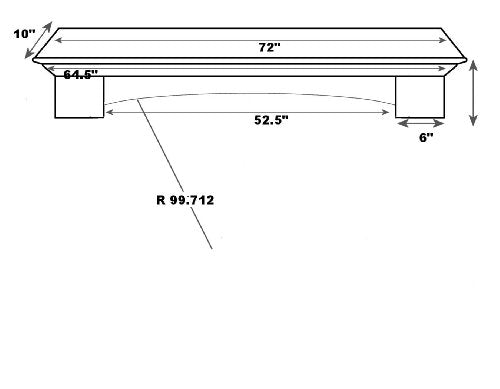 Pearl Mantels 495-72-70 The Auburn Mantel Shelf, 72'', Cherry Distressed Finish