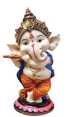 Srimaa Ventures Traditional Dancing Ganpati Figurine || Decorative Ganesha Idol For Home, Pooja Room, Gifting (Set Of 4, Multico