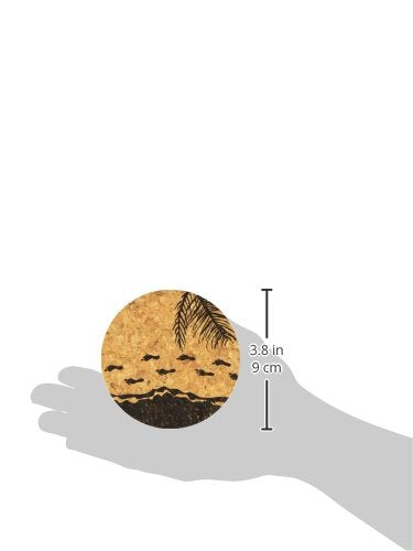 Corkology Beach Life Coaster Set, Cork