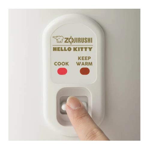 Zojirushi 5.5-Cup Automatic Rice Cooker & Warmer, Hello Kitty White, Model NS-RPC10KT, Plastic Material