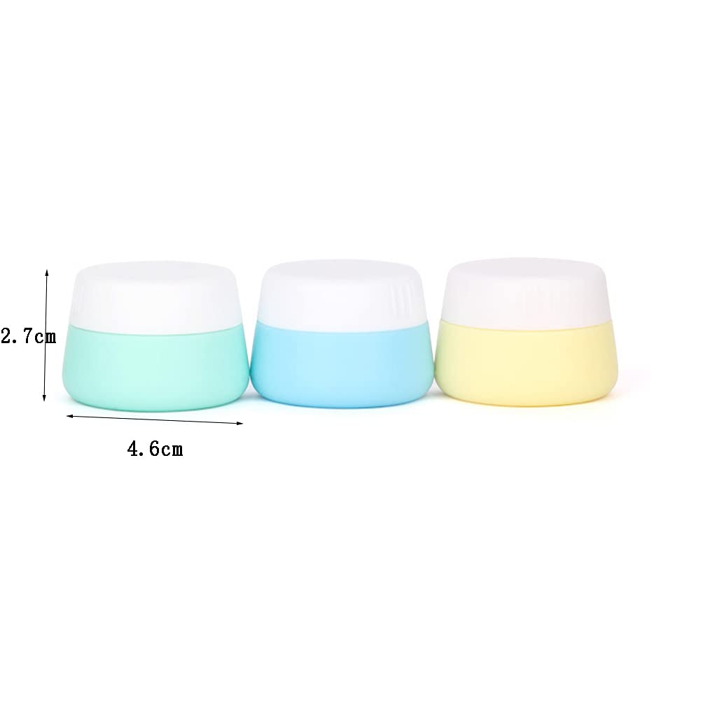 3 Pcs 20Ml Silicone Cream Jars,Travel Containers Sets Refillable Empty Makeup Pots Container Vials For Cosmetic Lotion Face Body