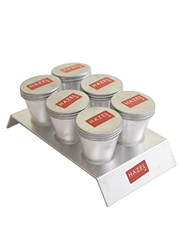 Hazel Aluminium Kulfi Moulds Set With Lid | 5.6 X 5.6 X 11 Centimeters Small Homemade Kulfi Moulds Set | Reusable Popsicle Ice C