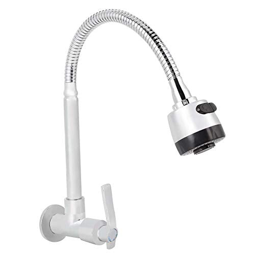 Single Cold Water Type Kitchen Faucet Wall Mount Kitchen Sink Faucet Household 360 Rotatable Kitchen Fixtures G1 2In