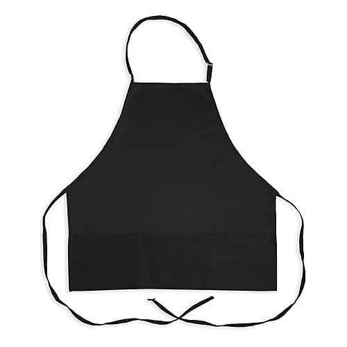Kng Pack Of 2  Black Adjustable Bib Apron  3 Pocket