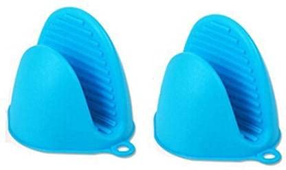 Silicon Kitchen Linen Set,Silicone Pot Holder Heat Resistant, Oven Mitts Glove Cooking Pinch Grips Glove Hand Clip Convenient Po