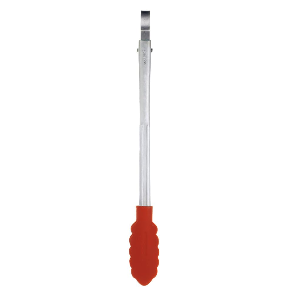 Cuisipro 9.5Inch Silicone Locking Tongs, Red