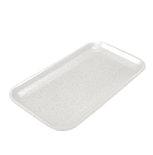 Ckf 17Sw, 17S White Foam Meat Trays, Disposable Standard Supermarket Meat Poultry Frozen Food Trays, 125-Piece Bundle