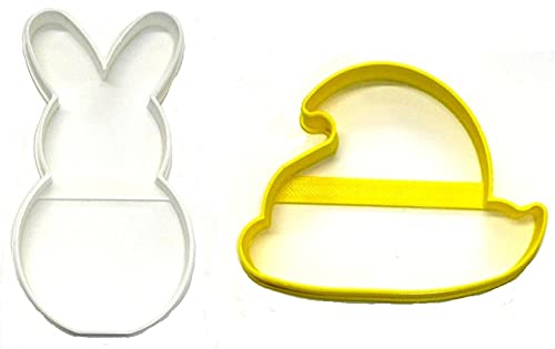 Easter Chick And Bunny Marshmallow Candy Set Of 2 Cookie Cutters Made In Usa Pr1549