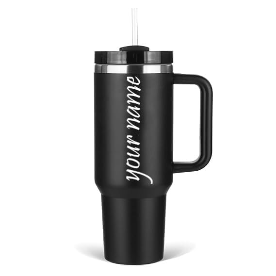 Digali Customize Name Tumbler Sipper Mug 1200 Ml With Handle And Straw Lid Travel Coffee Mug Vacuum Insulated Portable Personali