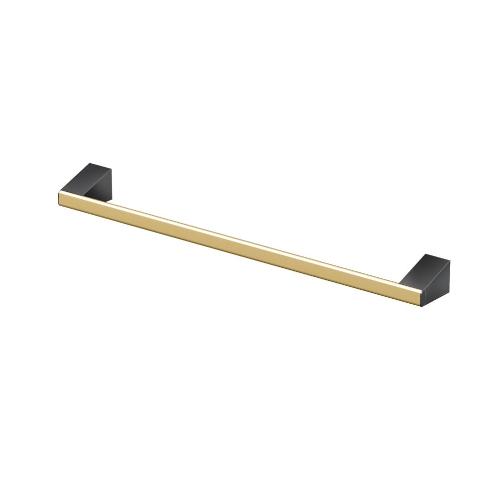 Gatco 5671 A-Line Towel Bar, 18 Inch, Brushed Brass Matte Black Combo