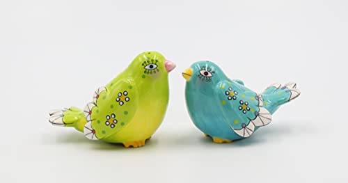 Appletree Design Birds Of Fancy Salt And Pepper Set, 2-1/8-Inch, 2-3/8-Inch