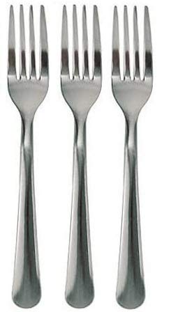 3 Dozen Full Size Chrome Plated Dinner Forks, Simple Windsor Style