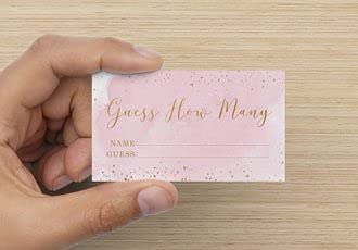 Your Main Event Prints Pink And Gold How Many Kisses Game Sign - Guess How Many - Perfect For Bridal Showers And Weddings - 1 Se