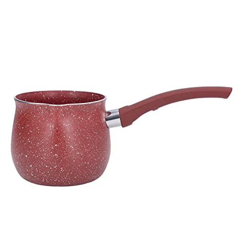 Mini Coffee Pot 10cm Nonstick Aluminum Milk Pan with Spout Small Saucepan for Butter Chocolate Warming Stovetop Coffee Maker