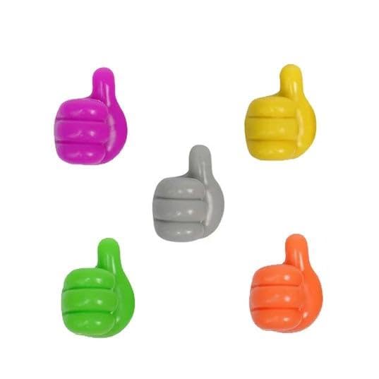 Oblivion Multi Functional Hand Shape Wall Clip Hanger Keys Cable Holder,Thumb Hook (Pack Of 5)