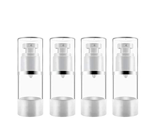 Clear Airless Cosmetic Cream Pump,Empty Plastic Travel Lotion Dispenser Airless Pump Vacuum Container For Shampoo,Liquid Foundat