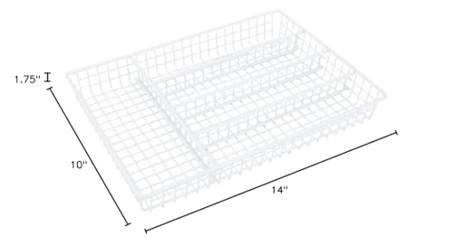 Rocky Mountain Goods Silverware Tray - Kitchen Drawer Organizer - 5 Compartments - Heavy Duty Coated Steel Construction - Clean