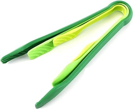 Vatshvi Kitchen NonSlip Food Tongs Plastic Multifunctional Vegetable Tongs, Multicolor Plastic Food Tongs, Cooking Small Multic