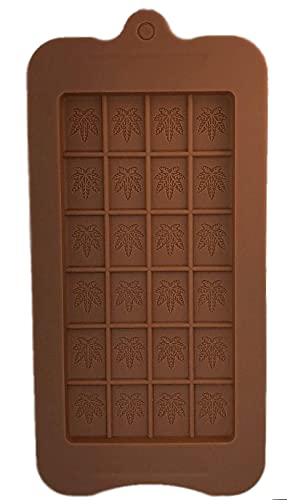 Topolmold Breakable Leaf Chocolate Bar Baking To Freezer Silicone Mold Pan Tray, For Homemade Gummy, Cookie Chocolate Chip Fonda