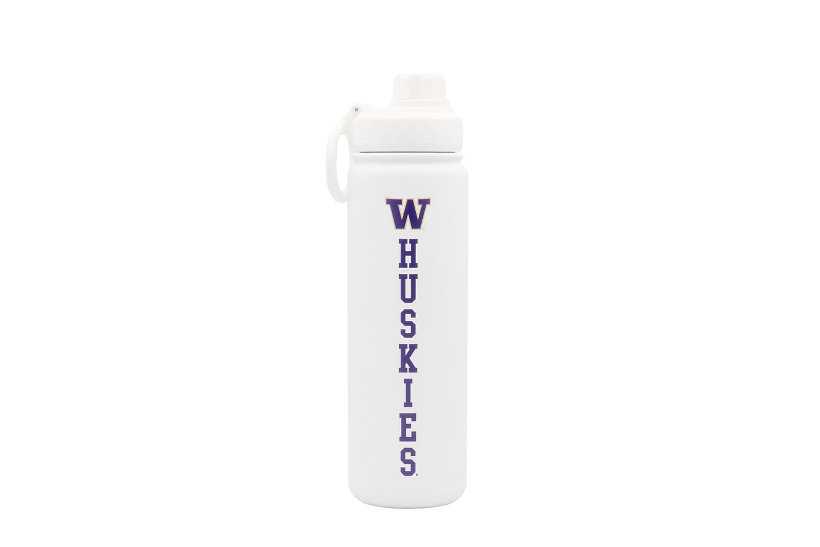Decorvo Washington Water Bottle - White Double Walled Stainless Steel 24 oz Keeps Drinks Cold or Hot