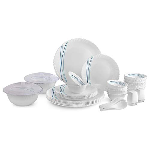Cello Opalware Dinner Set, Multicolour  37 Pieces