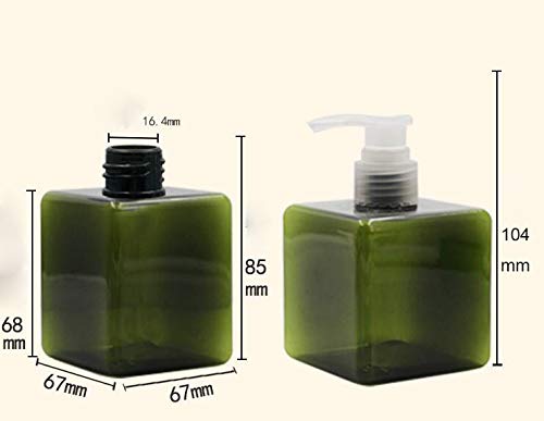 2Pcs 250Ml/8.4Oz Empty Plastic Foaming Pump Bottles Refillable Square Foam Soap Pump Dispenser Travel Toiletries Container For S