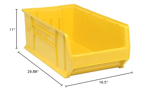 Hulk 30 Container, 29-7/8L X 16-1/2W X 11H, Stackable, Polypropylene, Yellow, Made In Usa
