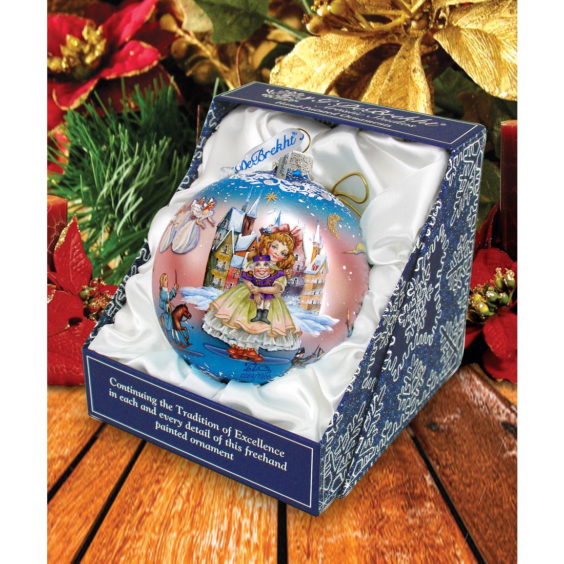 Nutcracker Fairytale Ball Glass Ornament Limited Edition by G. DeBrekht - Christmas Decor - 73854