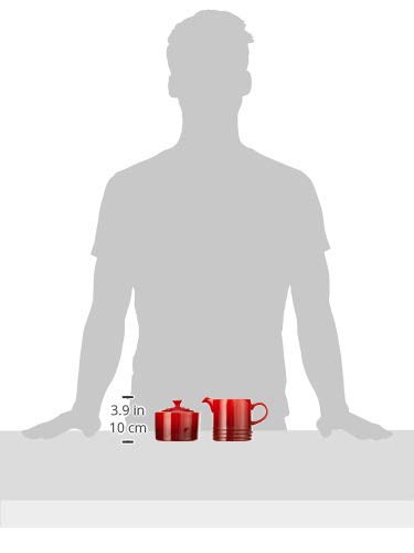 Le Creuset Stoneware Cream And Sugar, 2 Pc. Set, Cerise