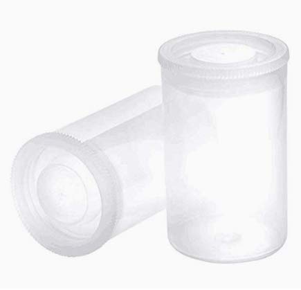 20 Pcs Clear Plastic Film Canisters With Lids,35Mm Caliberempty Camera Reel Containers,Storing Of Small Personal And Household I