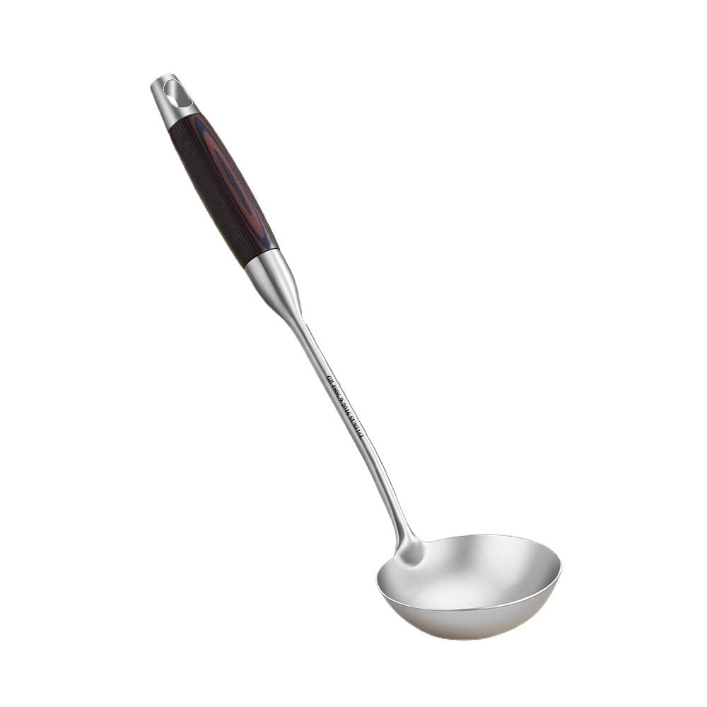 Ergonomic Soup Ladle Gravy Ladle Spoon Heavy Duty Stainless Steel 36cm Ladle For Serving,Dishwasher Safe,Silver for Stew