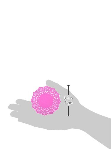 Doodlebug Mini Doilies 3'' 75/Pkg, Bubblegum