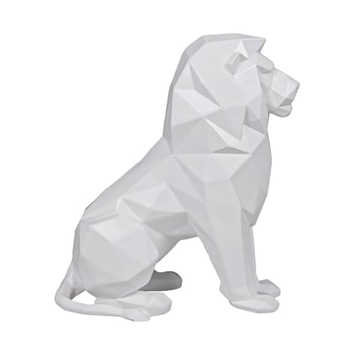Artarium Geometric Sitting Lion Decorative Showpiece For Home Decor Office Decor Animal Figurines Gifts Antique Design (Sitting