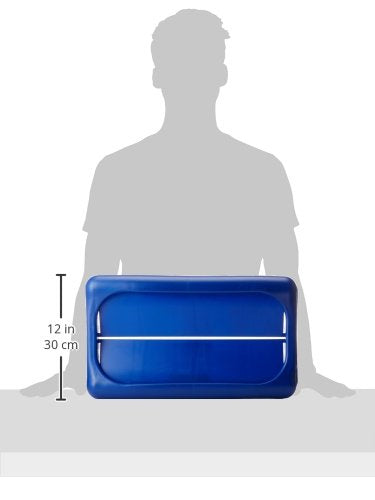 Rubbermaid Commercial Products Slim Jim Trash Can Swing Lid  Blue  Plastic  Compatible with 23 Gallon Slim Jim Containers/Garbage Cans