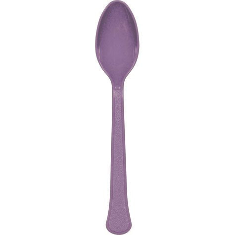 Amscan Heavy Duty Party Spoon Tableware, Hydrangea, Full Size