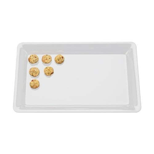 4 Rectangle White Plastic Trays Heavy Duty Plastic Serving Tray 12'' X 18'' Serving Platters Food Tray Decorative Serving Trays