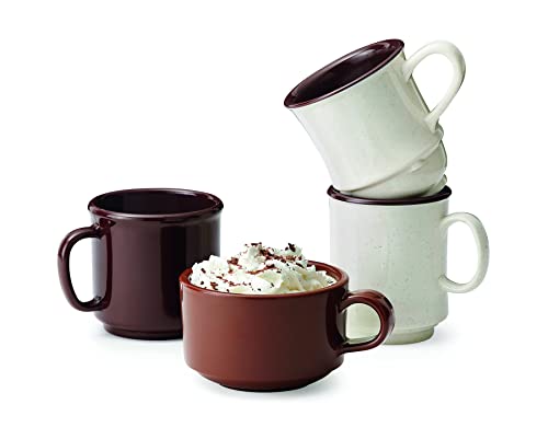 G.E.T. Tm-1208-W White 8 Oz. Stacking Mug, San (Pack Of 12)